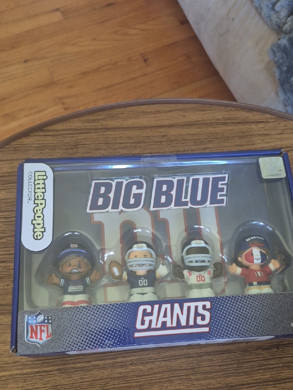 New And Sealed Little People Big Blue Giants NFL Figure Set - Blue/White/Red